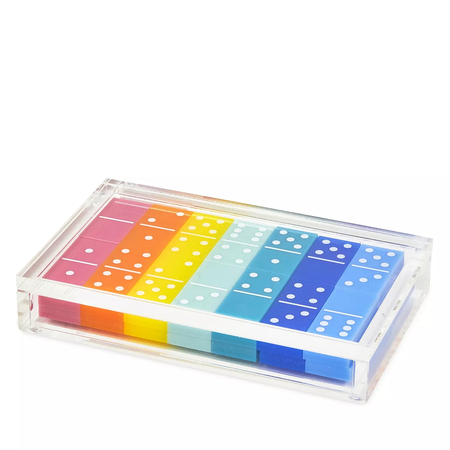 Lucite Domino Set - Multi-Color