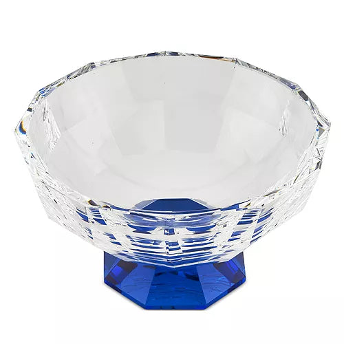 Crystal Glass Bowl - Blue Base