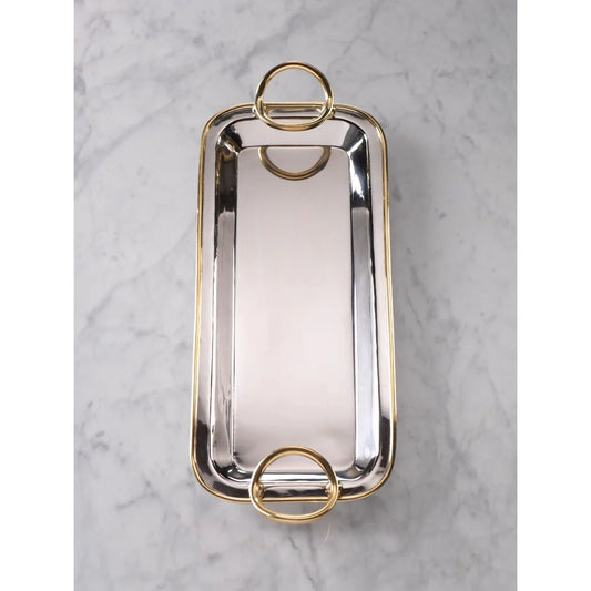 Polished Nickel and Gold Precious Tray