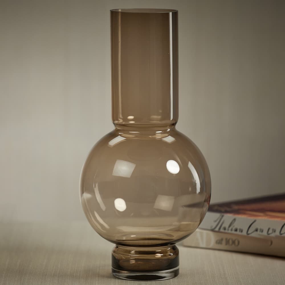 Monceau Glass Vase - Taupe