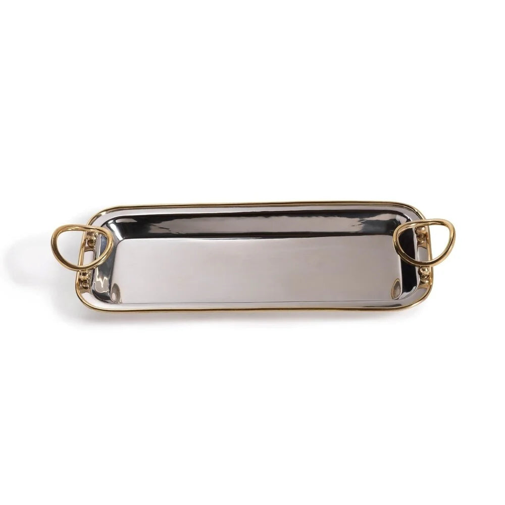 Polished Nickel and Gold Precious Tray