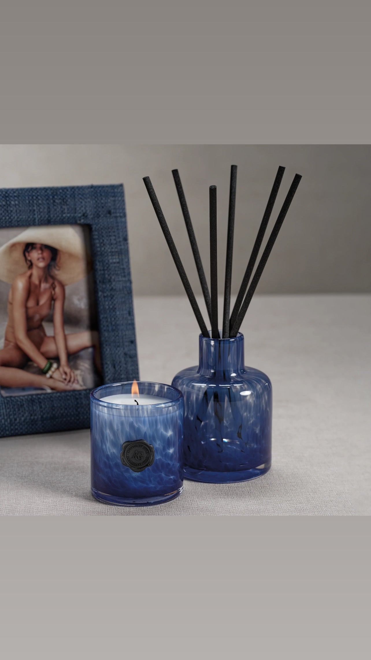 Glass Reed Diffuser in Gift Box - Sea Salt and Coastal Mist