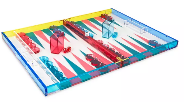 MultiColor Lucite Backgammon Set