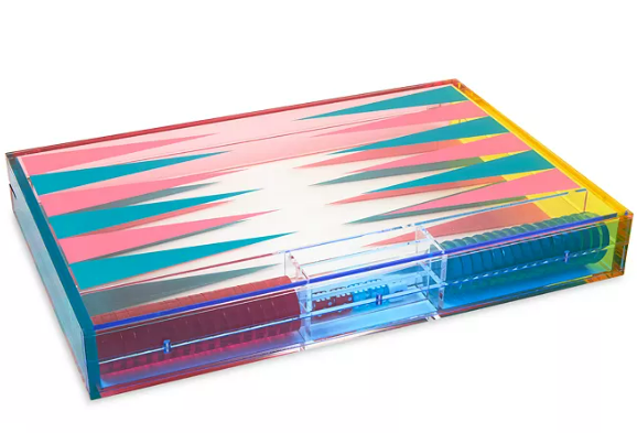 MultiColor Lucite Backgammon Set