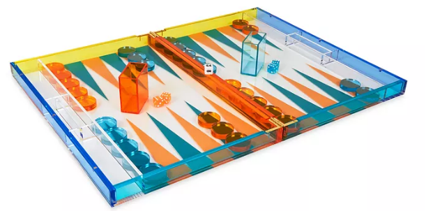 MultiColor Lucite Backgammon Set